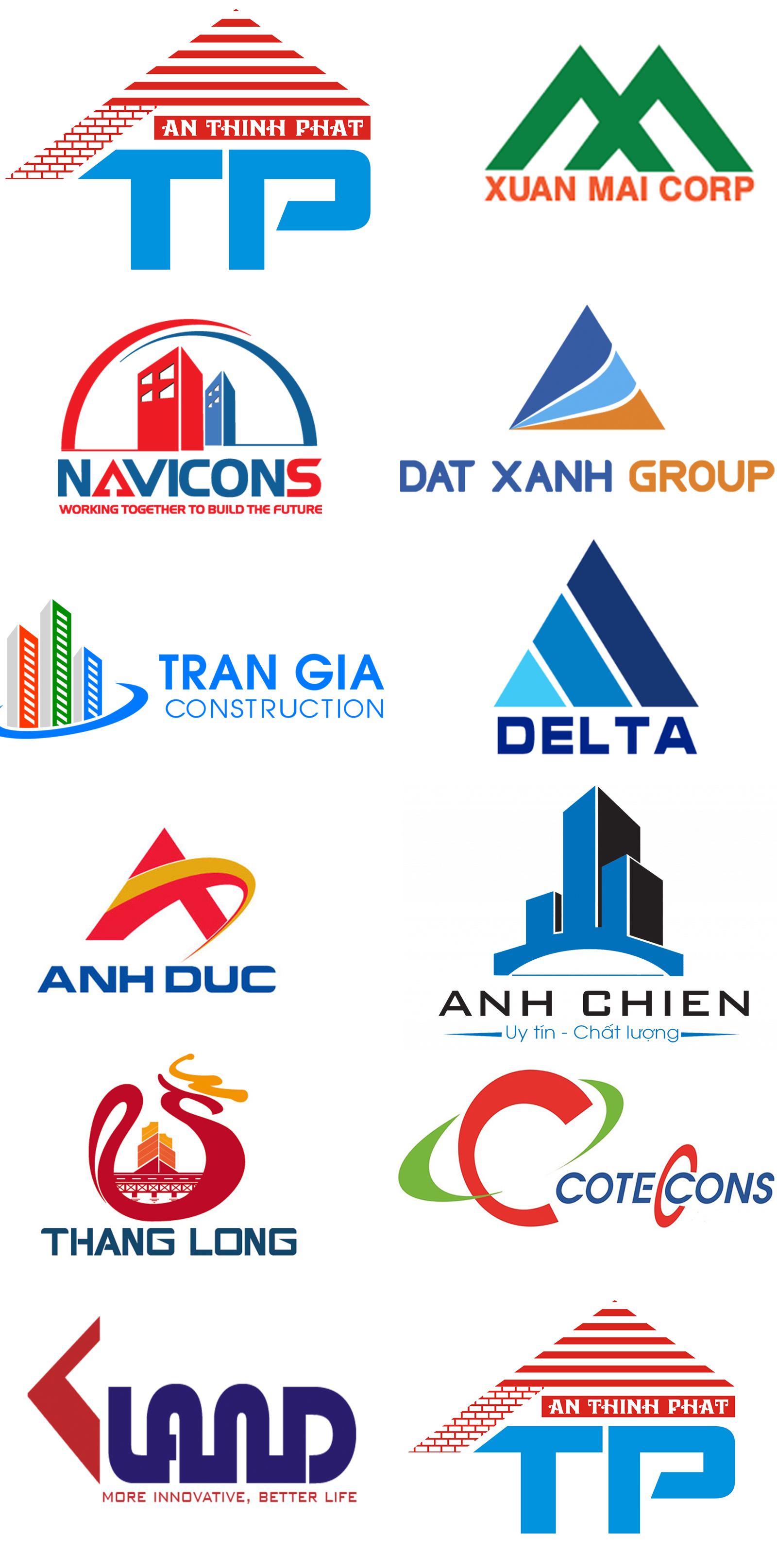 15 mẫu logo công ty xây dựng  bất động sản chuyên nghiệp ấn tượng