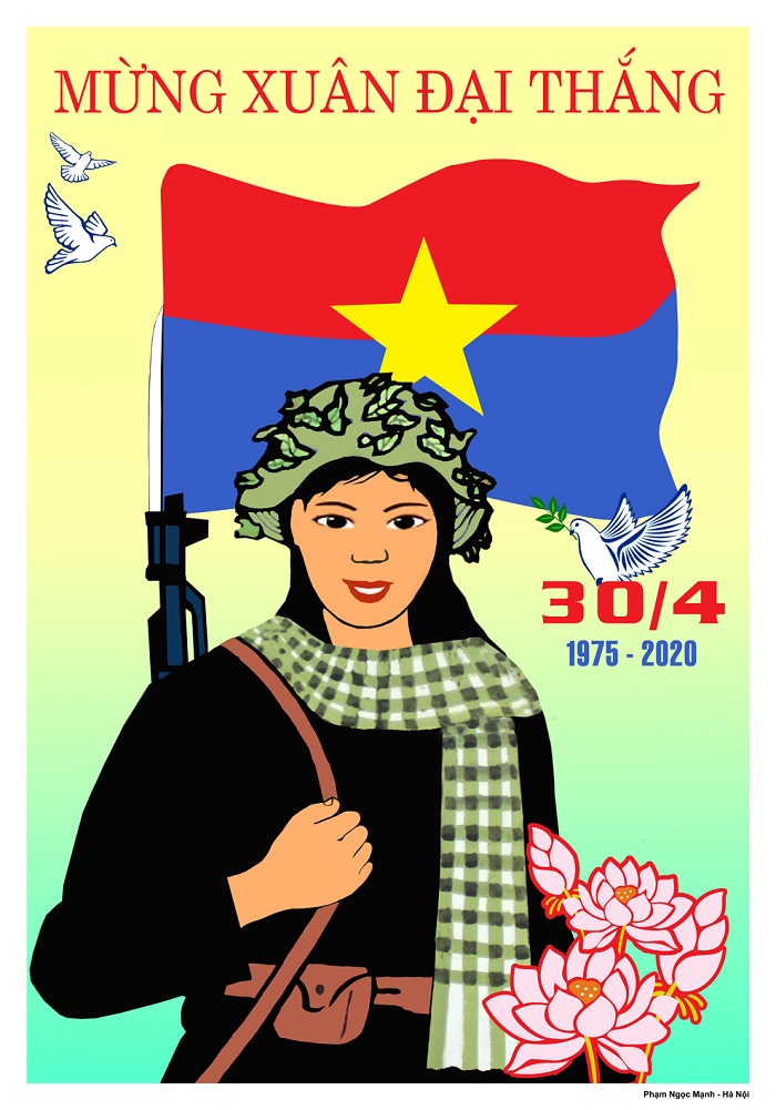 Tranh Vẽ 304 Mừng Ngày Thống Nhất Đất Nước Đẹp Ý Nghĩa  Đại Việt Sài Gòn